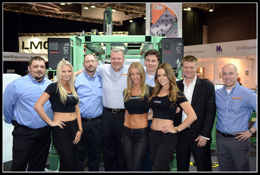 From L-R - Ben Turner, Kyle Fangmeyer, Anton Peddinghaus, Henry Peddinghaus, Robbie Clark, Nick Hajewski, with Oceanettes Carly, Laura and Becky