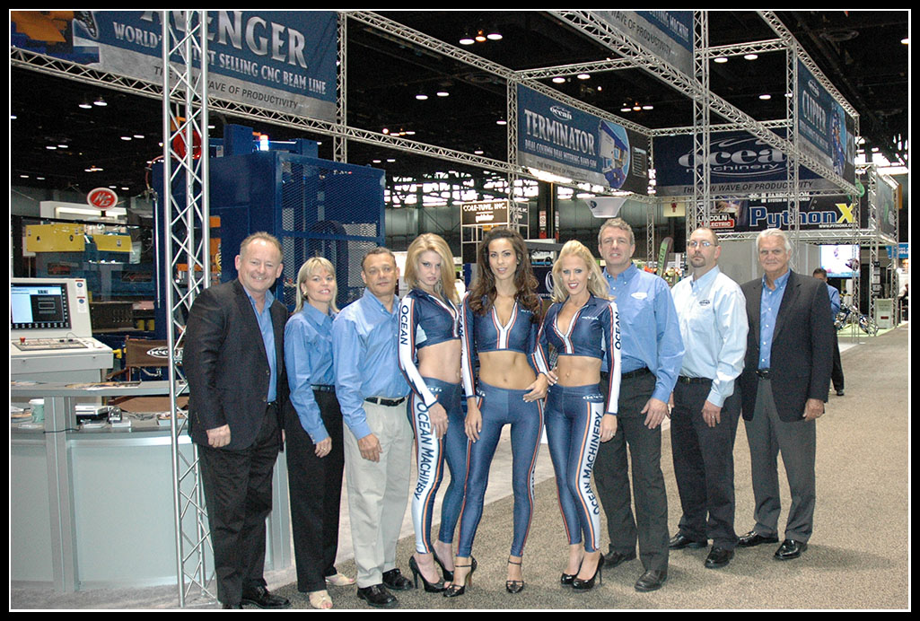 The Ocean Machinery team at the recent Fabtech tradeshow in Chicago